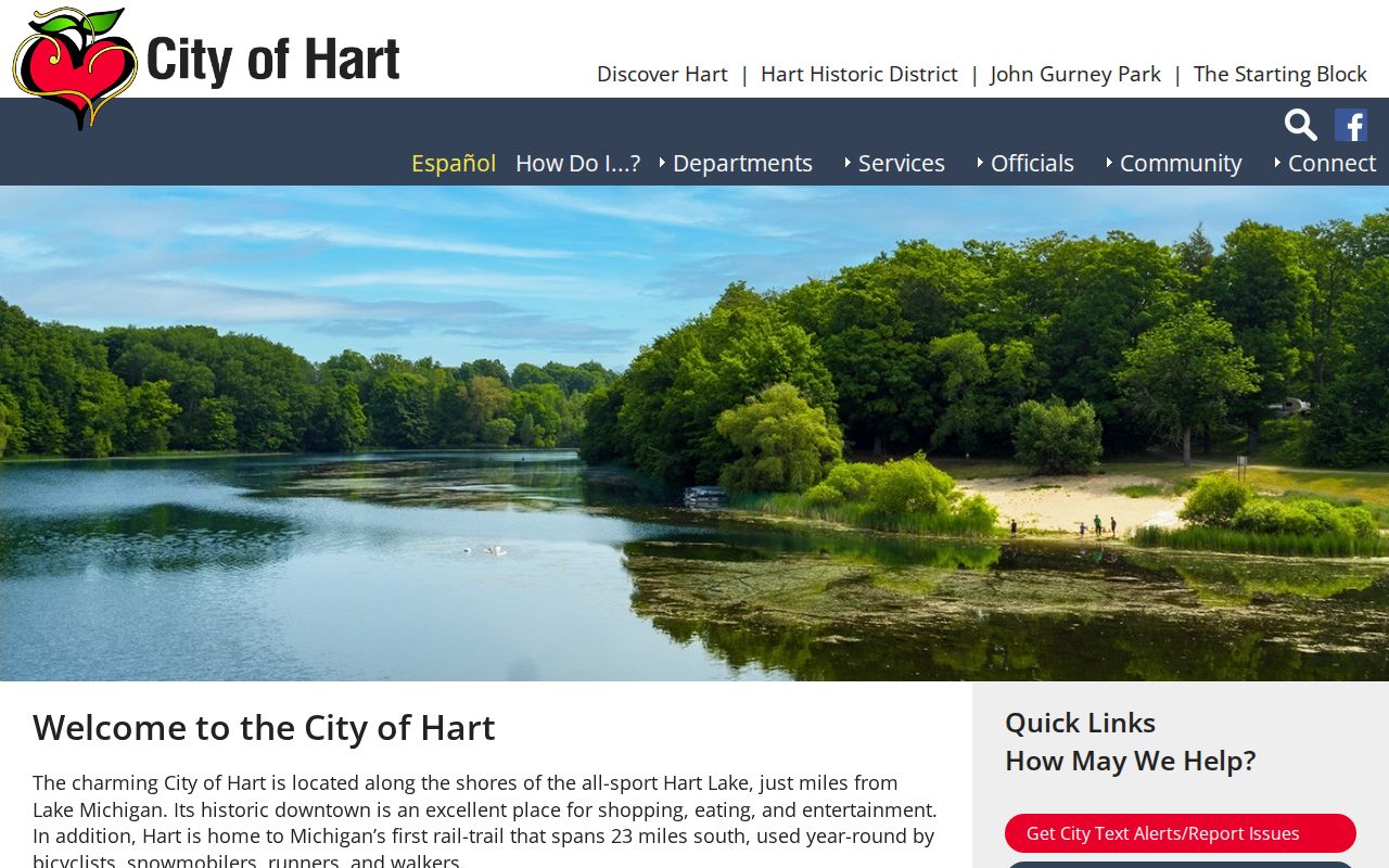 Hart court docket image of the official City of Hart portal