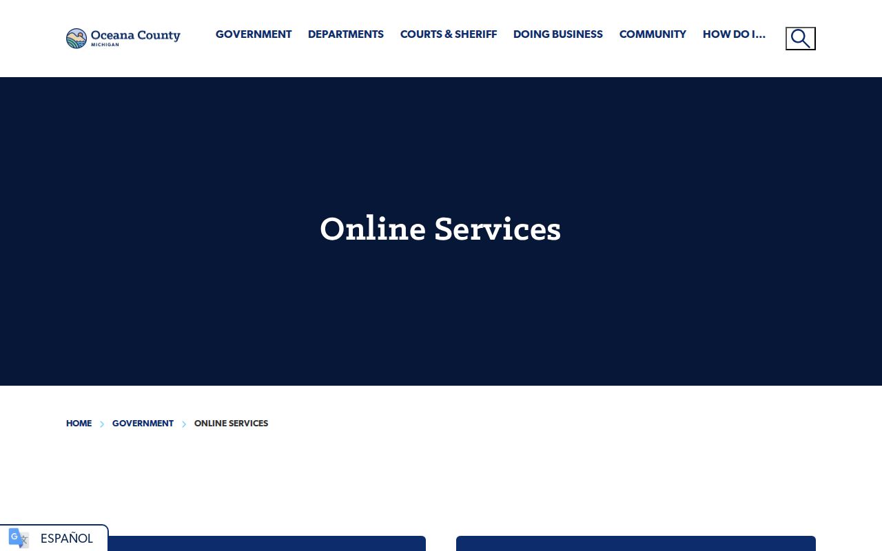 Oceana County court docket online services directory