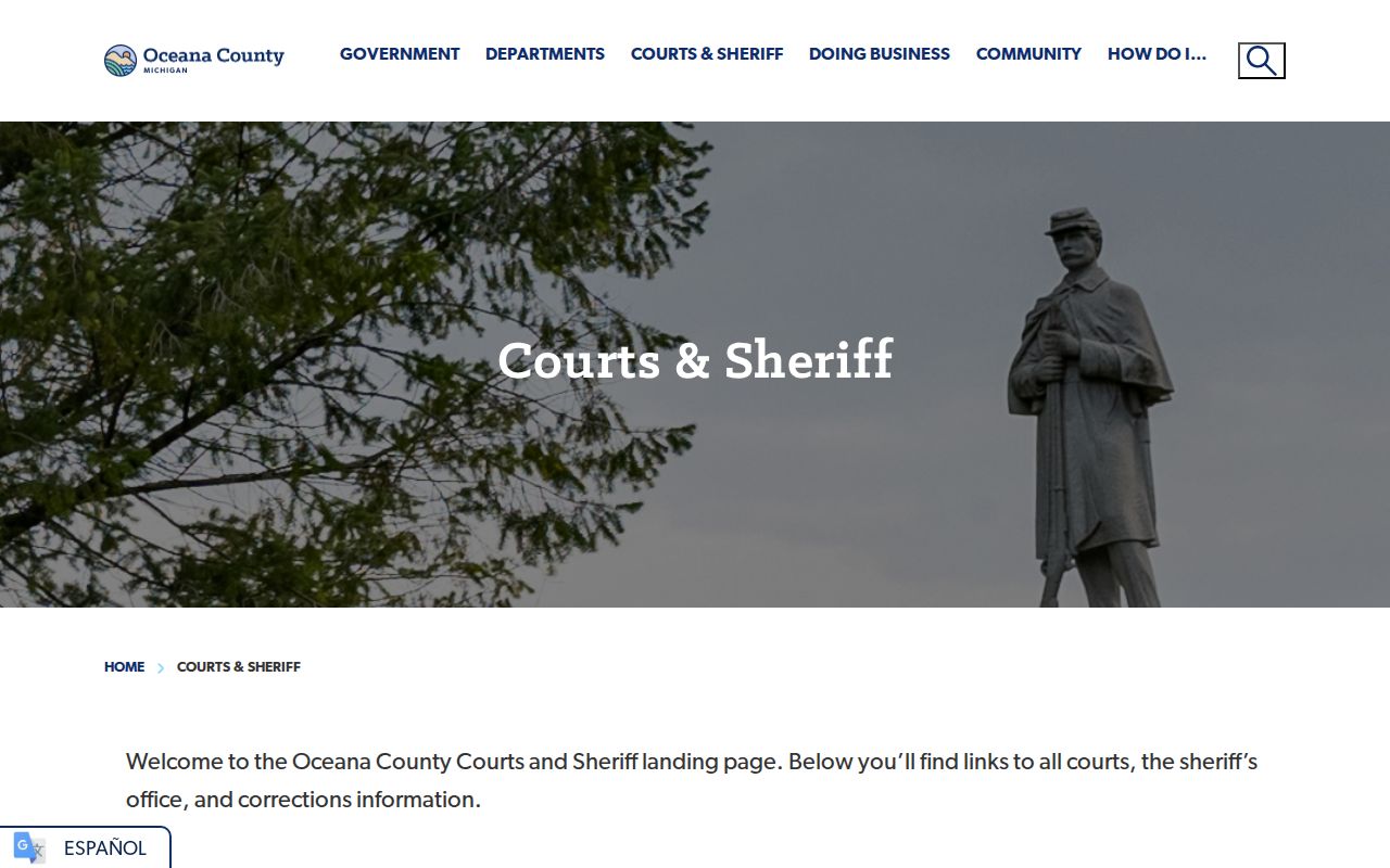 Oceana County court docket Courts and Sheriff department hub