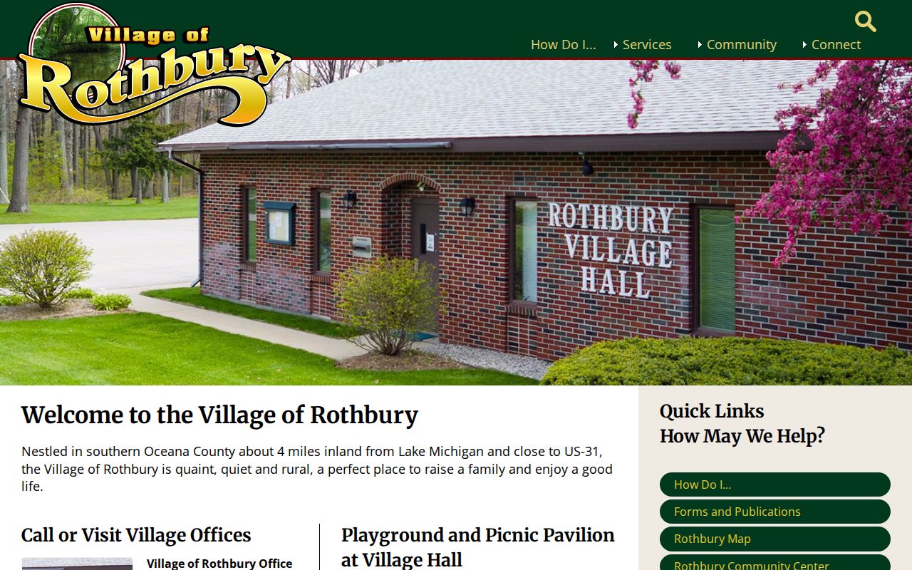 Rothbury court docket image of the official Village of Rothbury portal